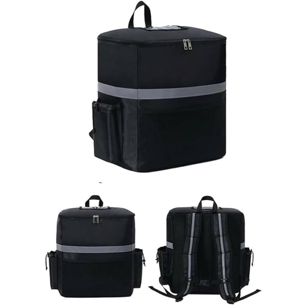 デリバリーバック×キャリアーセット　配達バック Amazon.co.jp: デリバリーバッグ業務用22L黒/底板/マウント